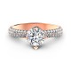 Forevermark Setting™ Solitaire Pavé Gyémánt Gyűrű