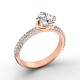 Forevermark Setting™ Solitaire Pavé Gyémánt Gyűrű