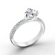 Forevermark Setting™ Solitaire Pavé Gyémánt Gyűrű