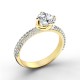 Forevermark Setting™ Solitaire Pavé Gyémánt Gyűrű